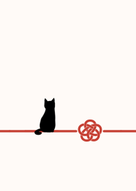 【運気アップ】猫と梅結び