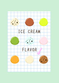 ICE CREAM FLAVOR GRAPH PAPER-LIGHT MINTj