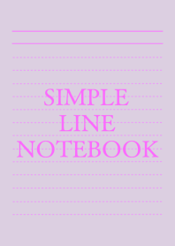 SIMPLE PINK LINE NOTEBOOK-BEIGE
