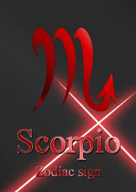 Zodiac signs Scorpio Red Black2 symbol