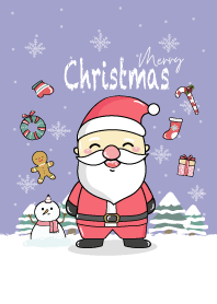 Merry Christmas - Santa theme (Purple)