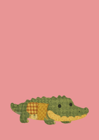 Crocodile Walk on light pink