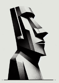 Monochrome Moai Majesty