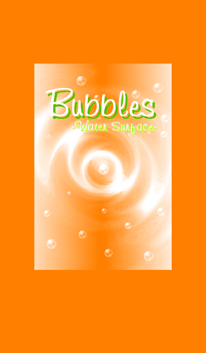 Bubbles-Water Surface-Orange