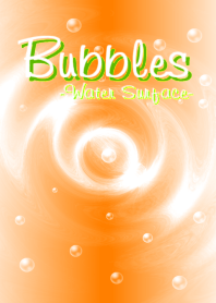 Bubbles-Water Surface-Orange