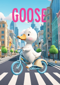 Kawaii Goose in City Theme