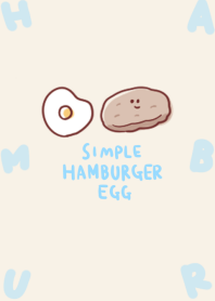 簡單的 漢堡包 煎雞蛋 淺褐色的