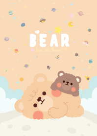 เจ้าหมี ตัวกลม น่ารัก สีครีม