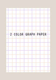 2 COLOR GRAPH PAPER/PINK&PURPLE/BEIGE