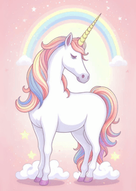 Lucky beautiful unicorn(pink color)