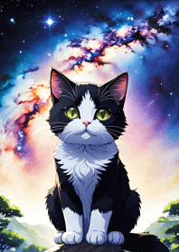 Night Moon Star Cat D581f4