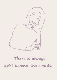 selfie girl /beige purple