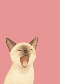 Siamese cat holiday02 lightpink