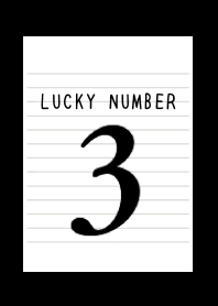 LUCKY NUMBER 3 NOTEBOOK-BLACK