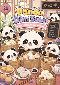 Cute Panda & Dim Sum Feast