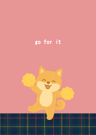 Cheerful Shiba Inu01 on light pink