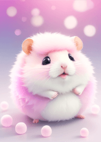 Little white hamster