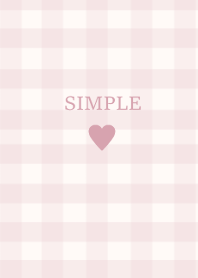 SIMPLE HEART_check naturalpink