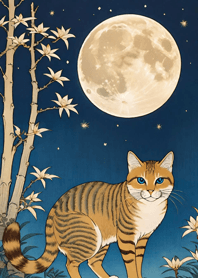 Cat under the Moon c418Ab