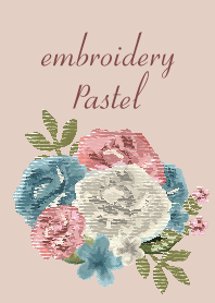 flower embroidery-pastel-
