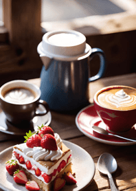 Coffee strawberry chocolate cake 4455F8