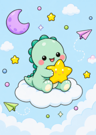 Little dinosaur on a cloud. 4_19