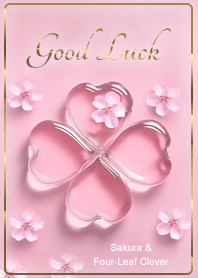 Gray with lucky sakura and clover