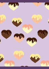 Heart shaped choc purple