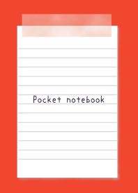 White pocket notebook Theme/RED2