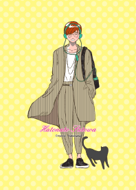 猫と男の子 【ヘッドホン】