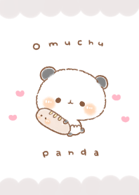 おむちゅパンダとフランスパン。
