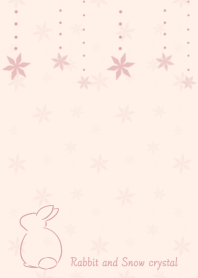 Rabbit and Snow crystal -beige pink-
