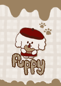 puppy enjoy eating