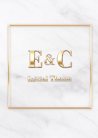 [ E&C ]  Initial Theme Gold White