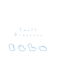 Small Dinosaur 2 -white aqua.