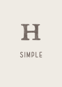 simple initials H beige