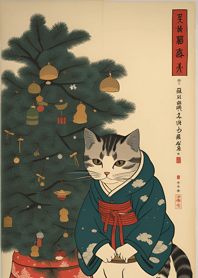 Kucing Natal Ukiyo-e3