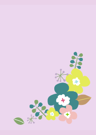 Northern Flowers3 on light purple