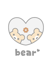 熊 甜甜圈 [白色]