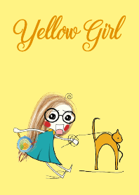 A Cute Girl with Yellow Hair Style