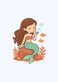 Mermaid and cute fish 2 (Pp)