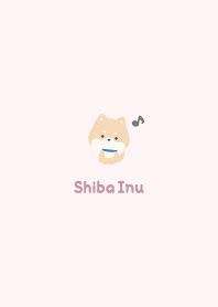 Shiba Inu3 Musical note [Pink2]