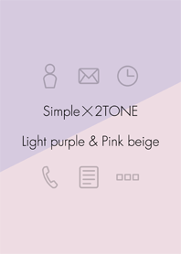2TONE - Light purple & Pink beige -