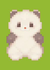 Panda Pixel Art Theme  Green 03