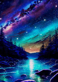 Beautiful starry night view#2877