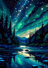 Beautiful starry night view#2178