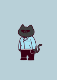 Racing jacket black cat.(dusty colors06)