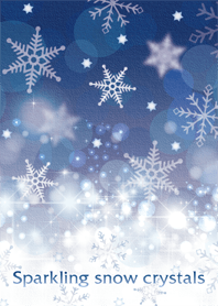 Sparkling snow crystals