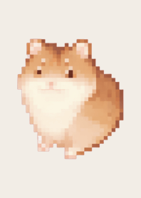 Hamster Pixel Art Theme  Brown 02