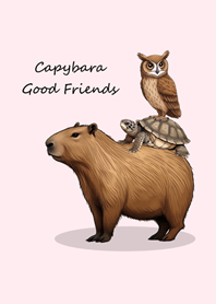 Capybara Good Friends(peach powder)